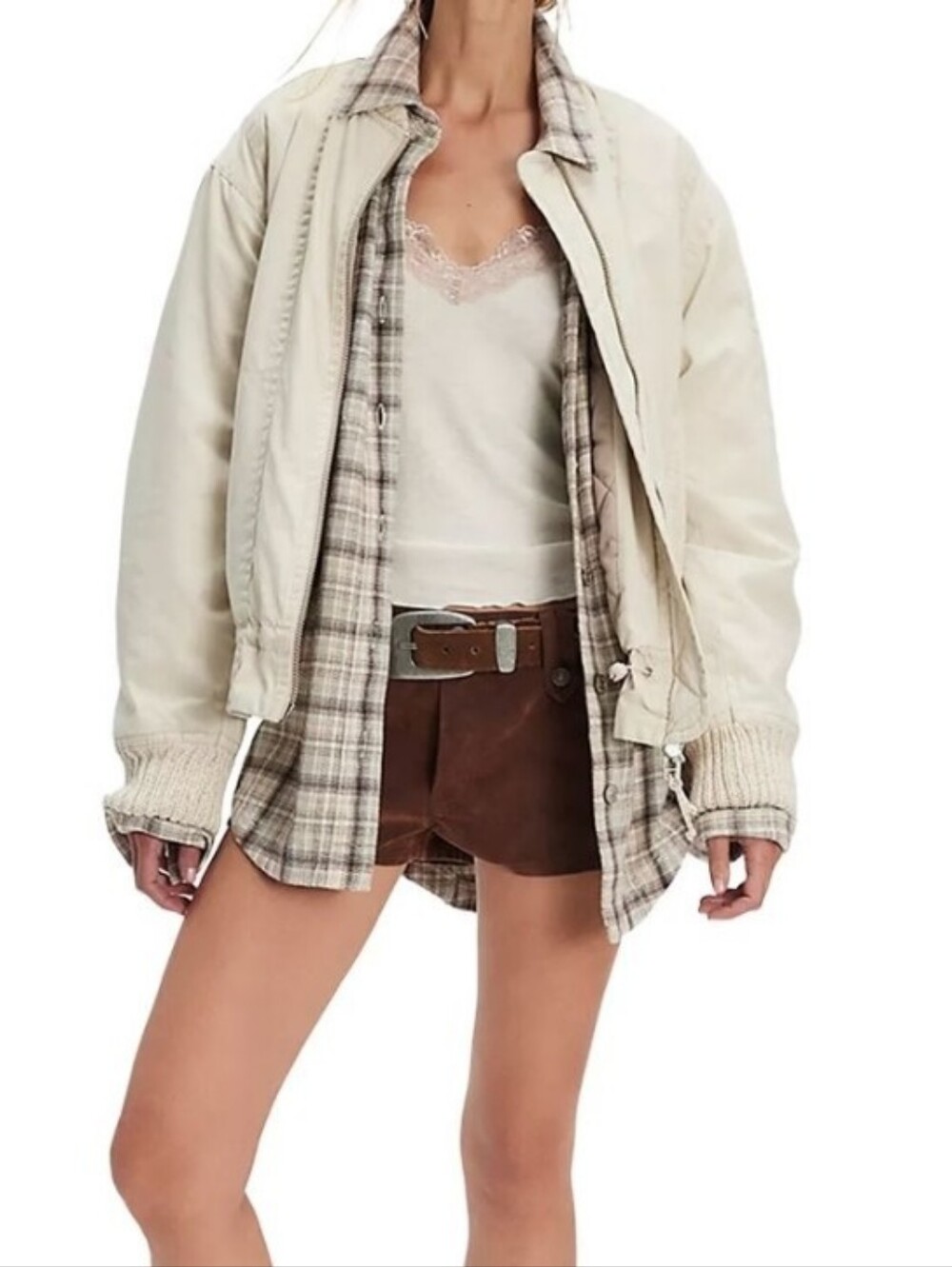 Free People We The Free Jax Washed Bomber Jacket